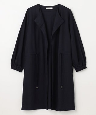 ANY 【UVケア・接触冷感・洗濯機可】ドロストピケ カーディガン ネイビー