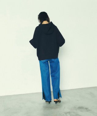 GRACE CONTINENTAL ハーフジップフードトップ ブラック