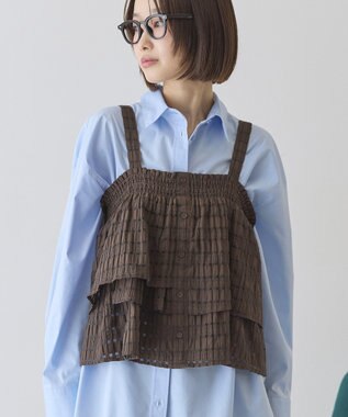 AMERICAN HOLIC シアーチェックビスチェ Brown