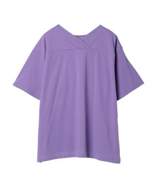 Green Parks 冷っとすずやか　バックカシュクールチュニック Deep Purple