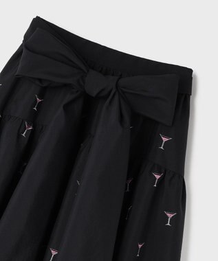 GRACE CONTINENTAL カクテルモチーフスカート ブラック