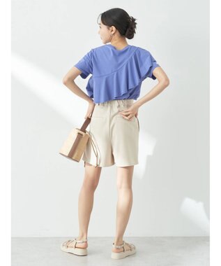 earth music&ecology フロントフリルプルオーバー Blue