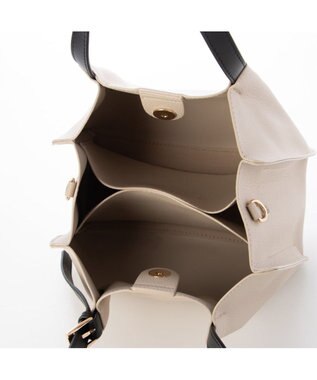 UNBILLION カシュカシュ cachecache / フェイクレザーショルダーバッグ付スクエアトート オーク