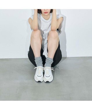 MODE ET JACOMO <MODE ET JACOMO>【軽量】厚底レースアップスニーカー ホワイト