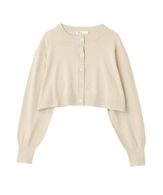 CRAFT STANDARD BOUTIQUE 選べる丈/クルーネックカーディガン Gray Beige