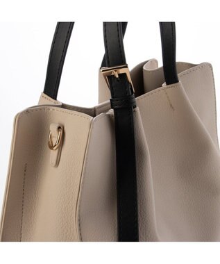 UNBILLION カシュカシュ cachecache / フェイクレザーショルダーバッグ付スクエアトート オーク