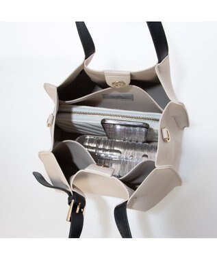 UNBILLION カシュカシュ cachecache / フェイクレザーショルダーバッグ付スクエアトート オーク