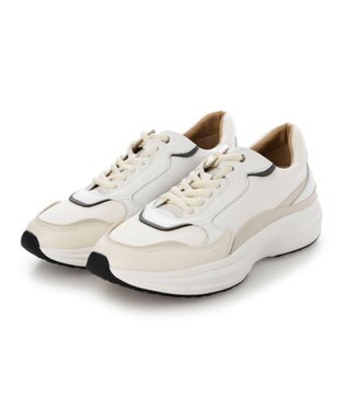 MODE ET JACOMO <MODE ET JACOMO>【軽量】厚底レースアップスニーカー ホワイト