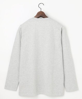 JOSEPH ABBOUD 【キングサイズ・ビジカジ】ストライプリンクス VネックＴシャツ ライトグレー系