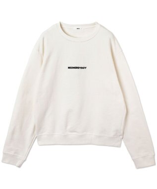 WEGO 【ユニセックス着用ITEM】THEBOYエルボーパッチクルーネックPO ホワイト