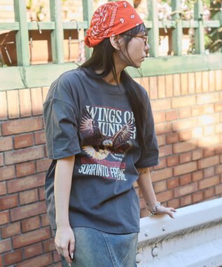 WEGO 【ユニセックス着用ITEM/SMLサイズ展開】ヴィンテージライクグラフィックT（SS） 柄1