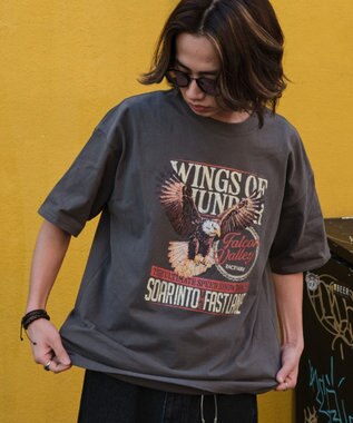 WEGO 【ユニセックス着用ITEM/SMLサイズ展開】ヴィンテージライクグラフィックT（SS） 柄1