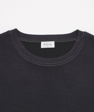 WEGO 【ユニセックス着用ITEM/MLサイズ展開】カラーステッチT（SS） ブラック中濃色