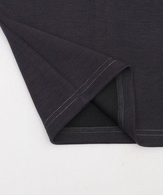 WEGO 【ユニセックス着用ITEM/MLサイズ展開】カラーステッチT（SS） ブラック中濃色