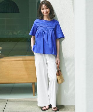 23区 【吸水速乾/UVカット/洗える】ボディシェルドライオックス ベイカー パンツ ホワイト系