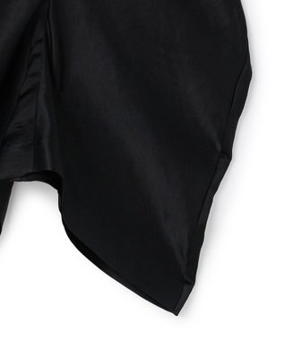 BEIGE， CYANO / サテン ドレープブラウス Black