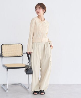 earth music&ecology 軽量フラップ三層ショルダーバッグ Black