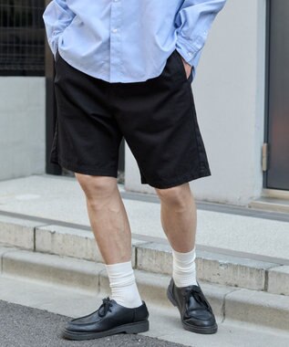 WEGO 【ウエストゴム/SMLサイズ展開】イージーコットンショーツ ブラック