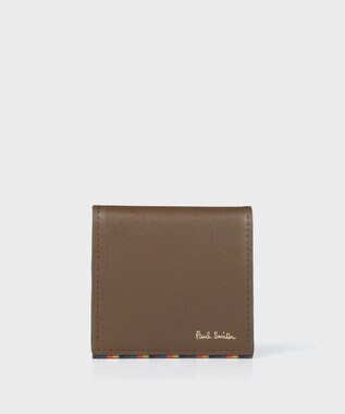 Paul Smith ブライトストライプトリム コインケース ブラウン