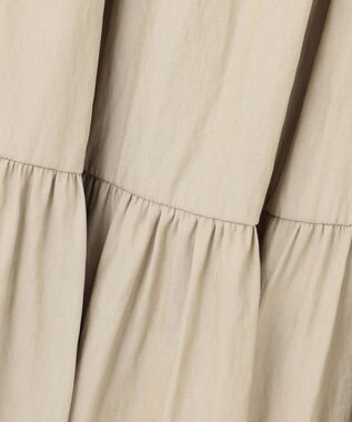 J.PRESS LADIES 【洗える】シャンブレーツイル ティアード スカート ベージュ系