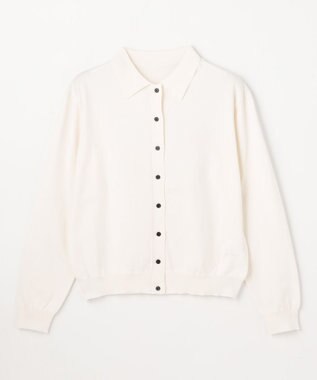 ANY L コットンブレンドポロカーデ エクリュ