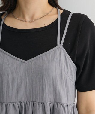 Green Parks ＳＥＴ２点キャミビスチェ＋ワイドパンツ Gray