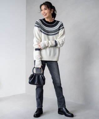 23区 フェアアイル ニット アイボリー系