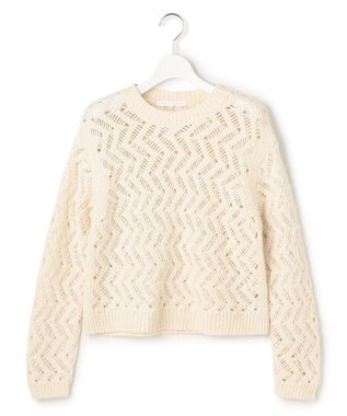  【GOLD LABEL】シェニールレーススパングル クルーネック ニット