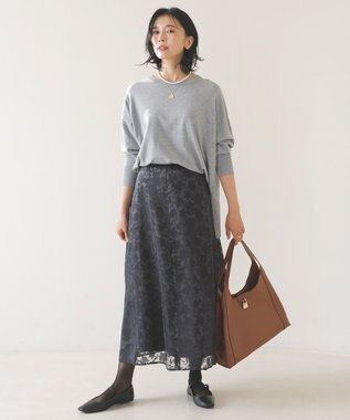 UNFILO マイビューティニット クルーネック グレー