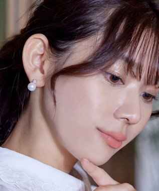 Tiaclasse 【選べる2TYPEデザイン】【金属アレルギー対応】 【養殖パール】  ワンポイントパールピアス＆イヤリング ピアス：シルバー