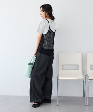 CRAFT STANDARD BOUTIQUE ノットヤーン透かしビスチェ Black