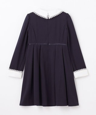 ANY KIDS レース付き きちんと ワンピース ネイビー
