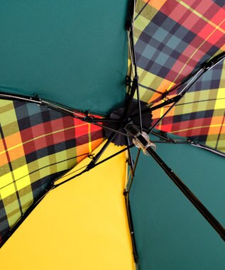 +RING 【UVカット90%以上】【簡単開閉】【数量限定】レディース向け  晴雨兼用折傘 53cm GRN-CHK T1253 緑