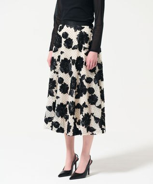 GRACE CONTINENTAL サテンコードスカート バイカラー