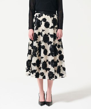 GRACE CONTINENTAL サテンコードスカート バイカラー