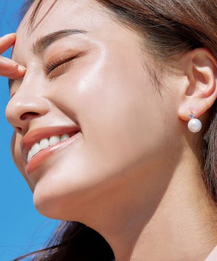 Tiaclasse 【選べる2TYPEデザイン】【金属アレルギー対応】 【養殖パール】  ワンポイントパールピアス＆イヤリング ピアス：ピンクゴールド