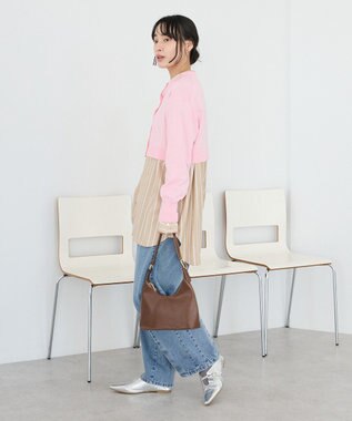 CRAFT STANDARD BOUTIQUE 選べる丈/クルーネックカーディガン Pink