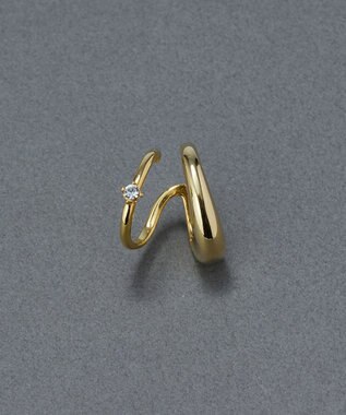  ドレッシングビジューイヤーカフ　ゴールド/片耳