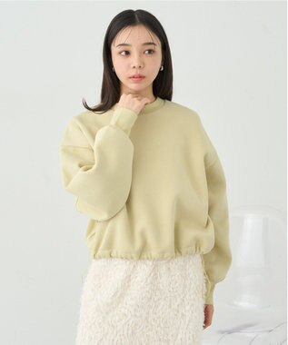 earth music&ecology ドロストヘムスウェット Yellow