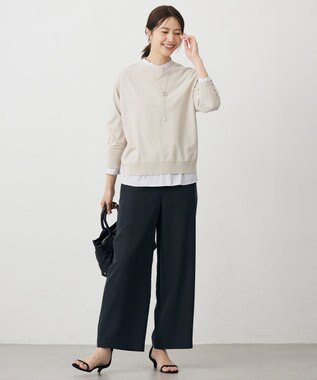 J.PRESS LADIES 【WEB限定】ストライプ シャーリング ブラウス 【WEB限定】ピンクストライプ系