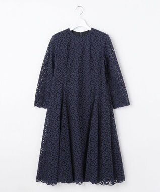 23区 【APPLAUDIR】ニュアンス フラワーレース ドレス ネイビー系
