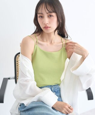 earth music&ecology 【予約】適ON カップ付きキャミソール ピスタチオ