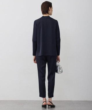 ICB アセテートダブルサテン スティックパンツ ネイビー