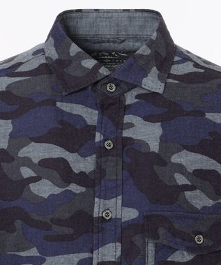 JOSEPH ABBOUD MOUNTAIN 【UNISEX】JOEコットンカモフラージュ シャツ ネイビー系7