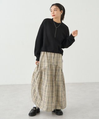 earth music&ecology ドロストヘムスウェット Black