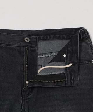 WEGO 【ウエスト調整可/SMLサイズ展開】ローライズカバーフィットフレアデニムパンツ デニムブラックソノタ