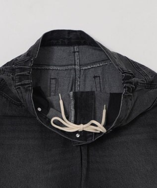 WEGO 【ウエスト調整可/SMLサイズ展開】ローライズカバーフィットフレアデニムパンツ デニムブラックソノタ