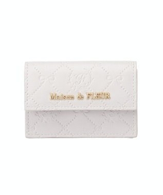 Maison de FLEUR モノグラムカードケース Grayish Blue