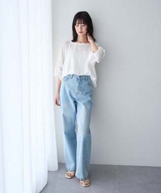 YECCA VECCA ホイップスリーブブラウス Off White