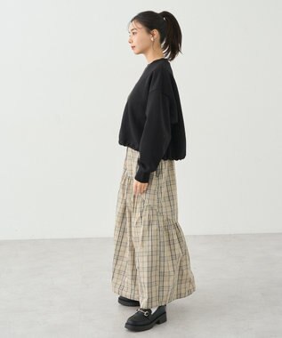 earth music&ecology ドロストヘムスウェット Black